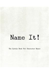 Name It! - The Little Book For Character Names