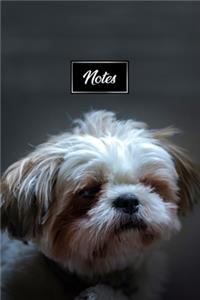 Shih Tzu Dog Pup Puppy Doggie Notebook Bullet Journal Diary Composition Book Notepad - Dreamy Eyes