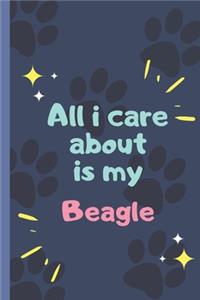 All I Care About Is My Beagle - Notebook