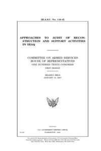 Approaches to audit of reconstruction and support activities in Iraq