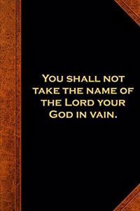 2020 Weekly Planner Religious Modern Wording 2nd Commandment Vintage Style