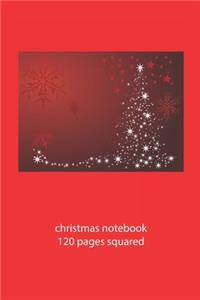 christmas notebook 120 pages squared