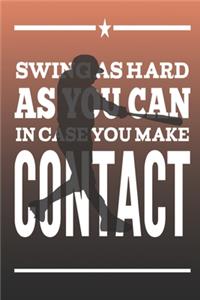 Swing As Hard As You Can In Case You Make Contact