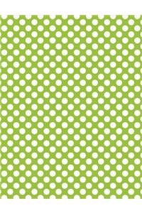 Polka Dots - Lime Green 101 - Lined Notebook With Margins 8.5x11