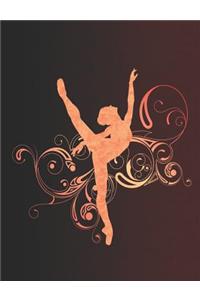 Arabesque Ballet Swirls - Notebook for Dancers