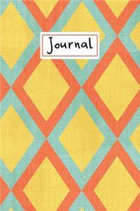 Journal: Yellow Orange Blue Diamonds Pattern (Composition Book, Notebook)