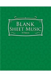 Blank Sheet Music - 10 Staves