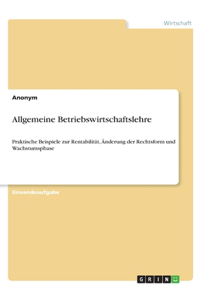 Allgemeine Betriebswirtschaftslehre
