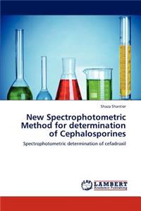 New Spectrophotometric Method for determination of Cephalosporines