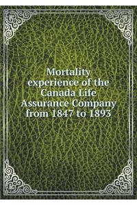 Mortality experience of the Canada Life Assurance Company from 1847 to 1893