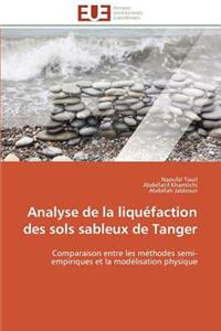 Analyse de la Liquéfaction Des Sols Sableux de Tanger
