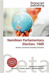 Namibian Parliamentary Election, 1989