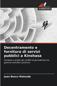 Decentramento e fornitura di servizi pubblici a Kinshasa