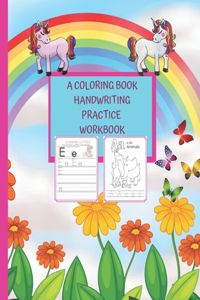 A Coloring Book Handwriting Practice Workbook