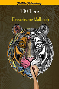 100 Tiere Erwachsene Malbuch