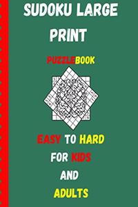 Large Print Sudoku Puzzle Books Easy To Hard For Kids And Adults