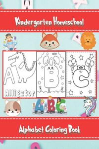 Kindergarten Homeschool Alphabet Coloring Book