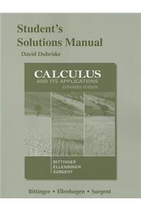 Students Solutions Manual: Calculus and Its Application, Expanded Version