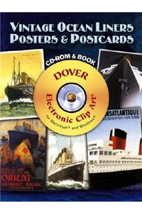 Vintage Ocean Liners Posters and Postcards CD-ROM and Book