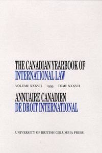 Canadian Yearbook of International Law, Vol. 37, 1999