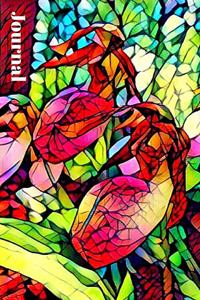 Pretty Pink Lady-slipper orchid Cute Garden Lover's Woman's Blank Lined for daily thoughts Notebook