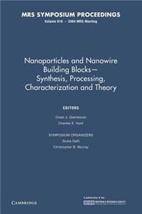 Nanoparticles and Nanowire Building Blocks Synthesis, Processing, Characterization and Theory: Volume 818