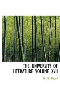 The University of Literature Volume XVII