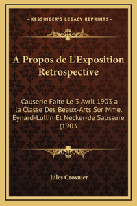 A Propos de L'Exposition Retrospective