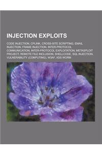 Injection Exploits: Code Injection, Cplink, Cross-Site Scripting, Email Injection, Frame Injection, Inter-Protocol Communication, Inter-Pr