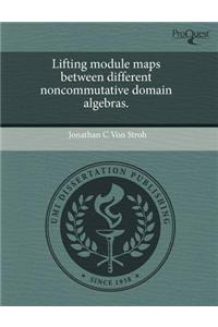 Lifting Module Maps Between Different Noncommutative Domain Algebras