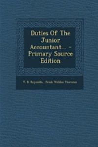 Duties of the Junior Accountant...