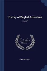 History of English Literature; Volume 4