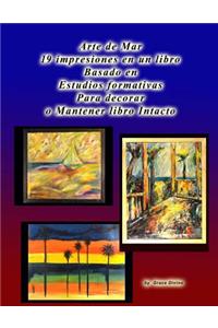 Arte de Mar 19 impresiones en un libro Basado en Estudios formativas Para decorar o Mantener libro Intacto