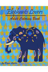 Elephant Lovers: A Blue Dream Coloring Book for Adult Relaxation