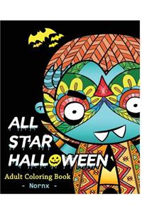 All Star Halloween Coloring Book for Adult