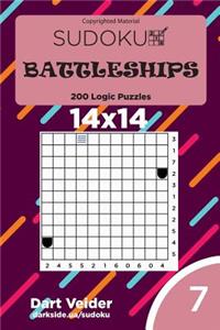 Sudoku Battleships - 200 Logic Puzzles 14x14 (Volume 7)