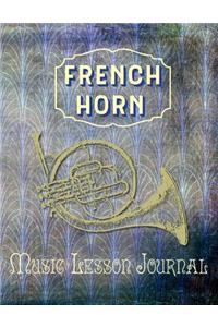 French Horn Music Lesson Journal