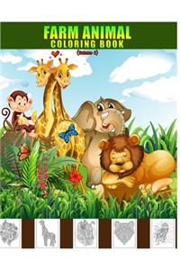 Farm animal coloring book