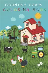 Country Farm Coloring Book For Kids