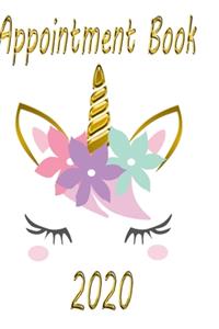Unicorn Appointment Book 2020 gold