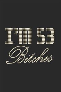 I'm 53 Bitches Notebook Birthday Celebration Gift Lets Party Bitches 53 Birth Anniversary