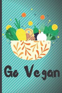 Funny Blank Vegan Recipe Book - Go Vegan