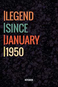 Legend Since January 1950 Notebook