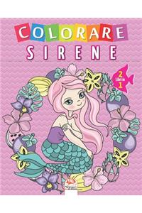 Colorare sirene - 2 libri in 1