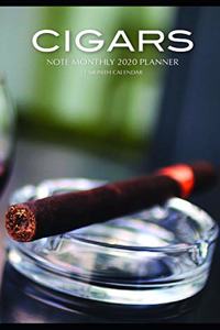 Cigars Note Monthly 2020 Planner 12 Month Calendar