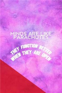 Minds Are Like Parachutes They Function Better When They Are Open