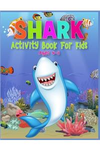 Shark Activity Book For Kids Ages 4-8