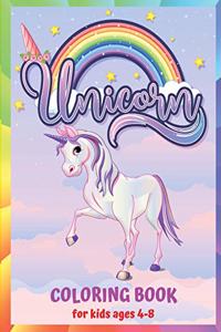 Unicorn Coloring Book For Kids Ages 4-8