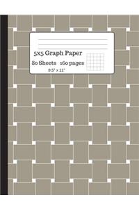 Big Graph Paper Composition Book: Graph Paper Composition Notebook, Grid Book, Squared Paper, Quad Ruled 5x5 Graph Paper, Big Graph Paper-8.5 X 11, 80 Sheets (Swatch Theme Notebook)
