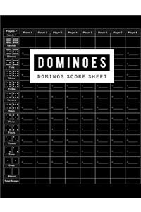Dominoes Score Sheet